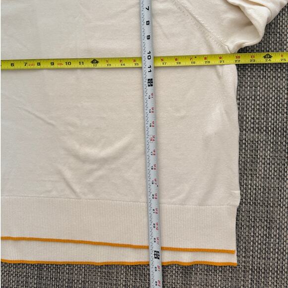 BODEN Penny Cotton/Wool Hello Bye Bye Crewneck L/S Pullover Sweater L Cream - Picture 6 of 6